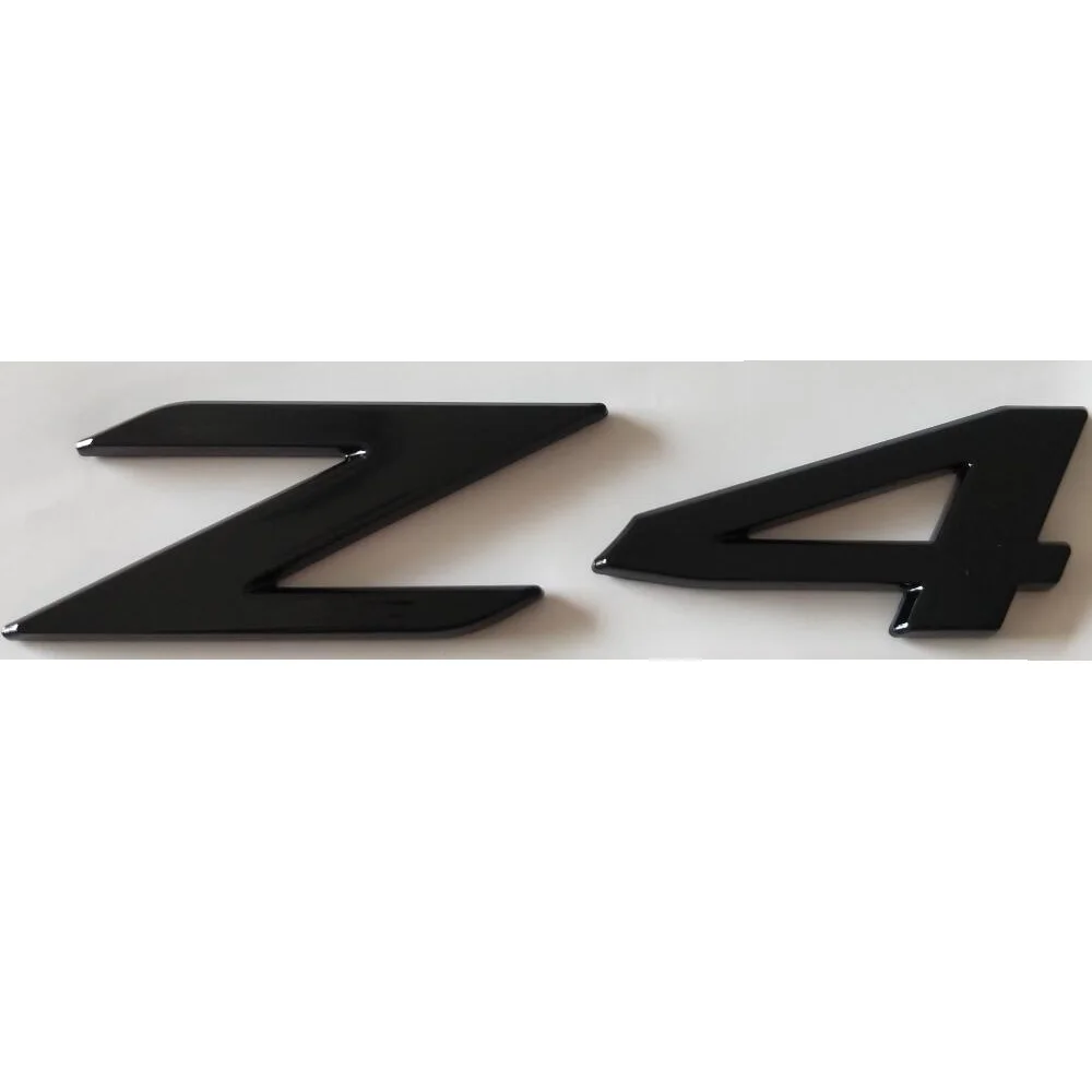 Chrome Gloss Black Letters Trunk Emblems Z 4 Number Badge for BMW Z4