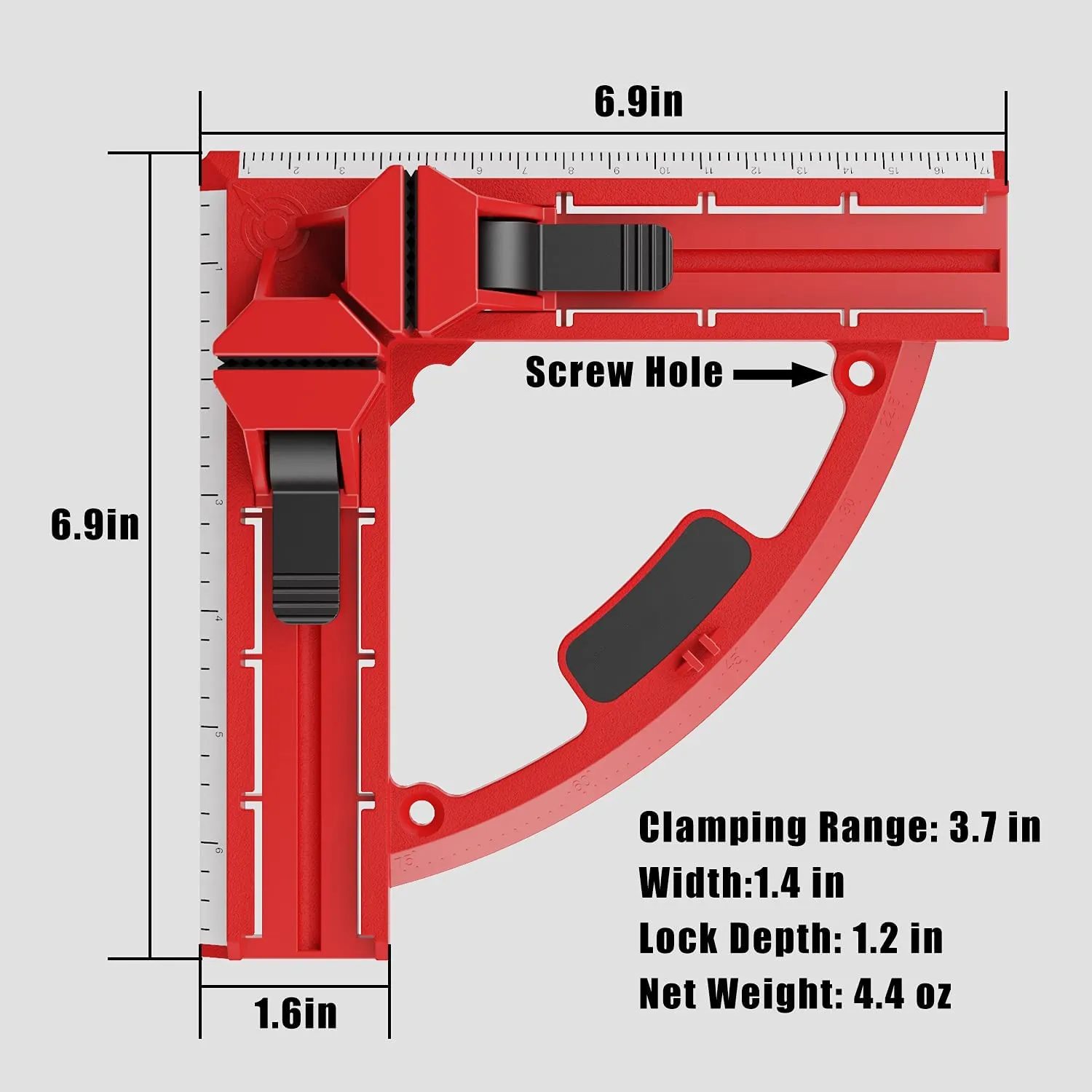 Abrazadera de esquina ajustable rápida, abrazadera de ángulo recto de 90 grados para carpintería, gran herramienta de regalo para padre, bricolaje, herramientas manuales