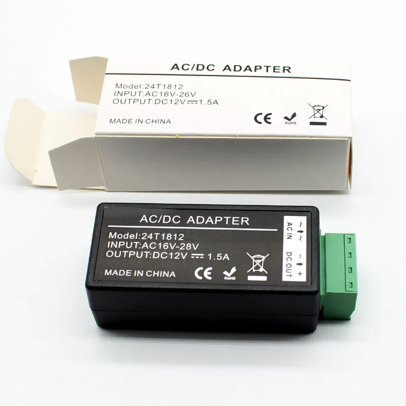2X AC16V-28V input to DC12V output AC/DC Adapter AC to DC power converter AC24V to DC12V power module