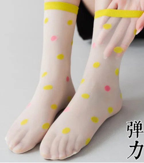 

Socks Ladies Socks Spring/Summer Glass Stockings Long Tube Summer Cute Sports Socks
