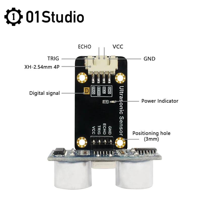 Capteur ultrasonique 01Studio HCSR04, Module de microcontrôleur pour carte de programmation pyBoard Micropython