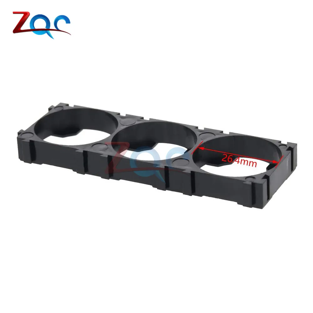 5Pcs Rechargeable Lithium Battery 26650 Bracket 3 Pack Cell Holder