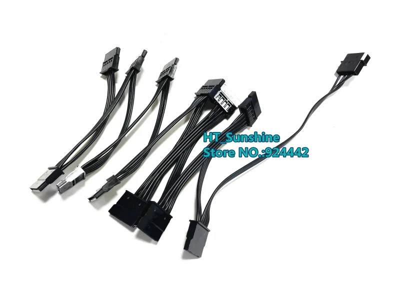 Pcサーバー4pin ideモレックス1 12 sata 15pinアダプタpci-e expressライザー · カードにスプリッタ電源ケーブルコード18AWG hdd用ssd