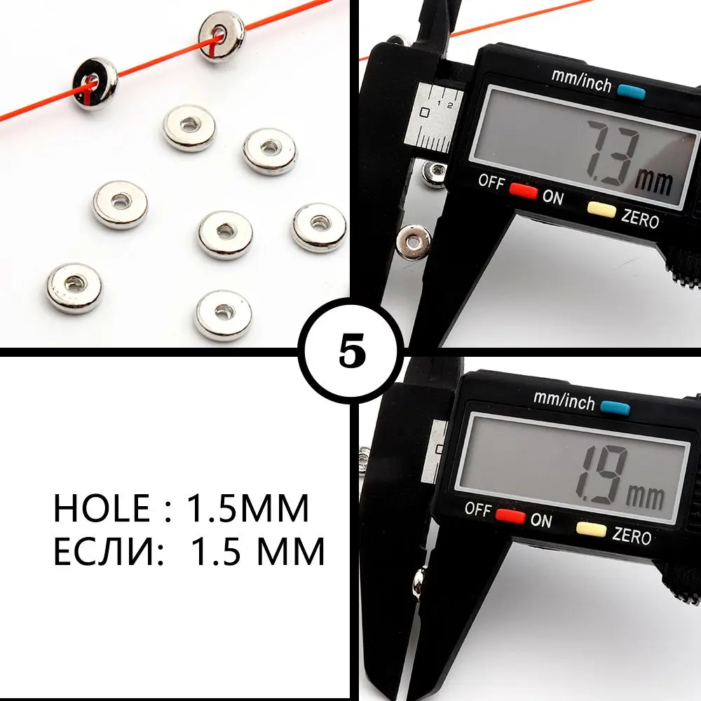 50 Stück, 32 verschiedene Arten, gemischte Metall-Abstandshalter-Perlen mit unterschiedlichen Lochgrößen für die Herstellung von Schmuck, Armbändern, Halsketten und Ohrringen – Großhandel. – Detail 10
