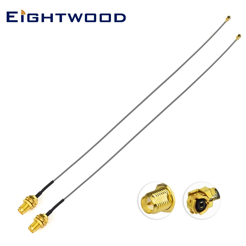 

Eightwood 2pcs IPX/U.FL to RP-SMA Bulkhead Straight Pigtail 1.13mm Coax Cable 25cm for Fritzbox7490 7360 7362 7390 7270 Reset