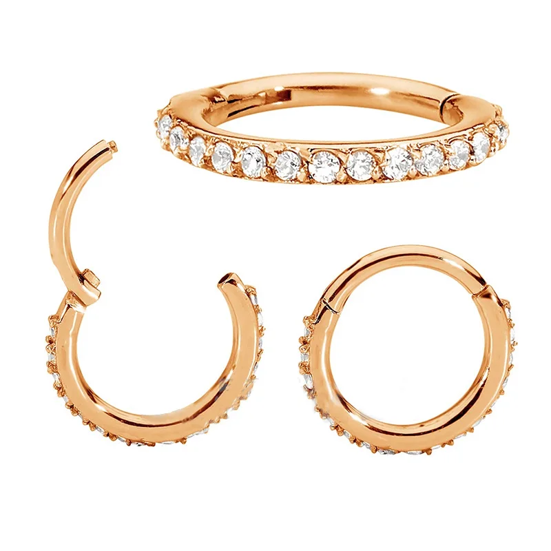 1Pc Small nose ring surgical steel 16G 6/8/10/12mm Silver Color nose rings Hoop Nose Ring Stud Piercing Women Fashion