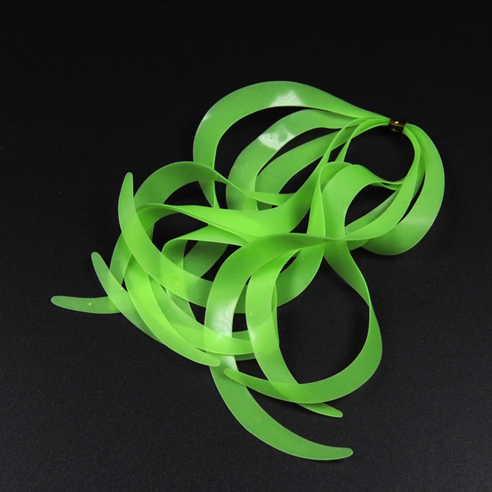 30pcs Multiple Color Luminous silicone lure skirt trailers integrated Spinnerbait Buzzbait Rubber Jig Lures Material
