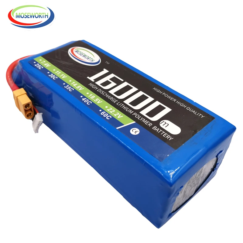 6S 22.2V 16000mAh 25C Nuove Batterie RC LiPo Batteria Per RC Elicottero Drone Quadcopter Aereo Aereo Agricola Multirotore