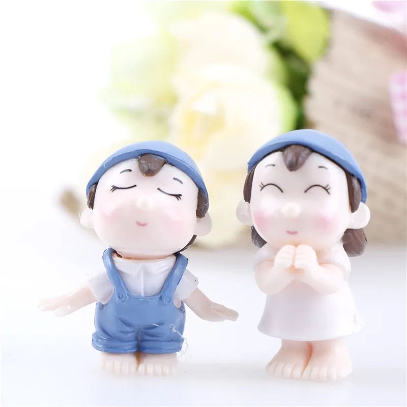 Lovers Romantic Couple Figurine Wedding Miniatures Bride and Groom Terrarium & Fairy Garden Decor Vehicle Interior Decor