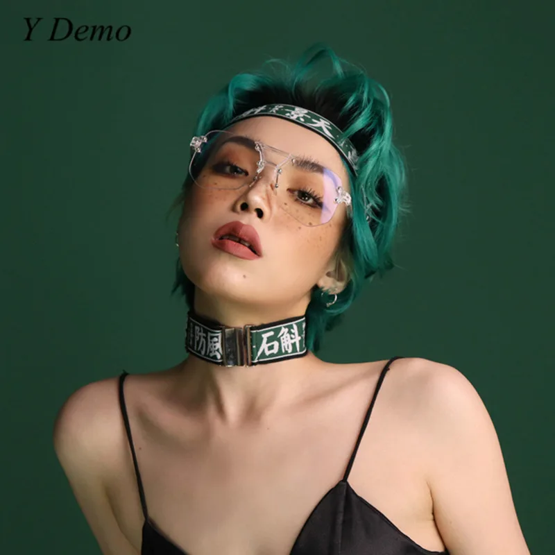 Y Demo Harajuku Chinese Adjustable Choker Women Elastic Retro Couple Torques Accessory