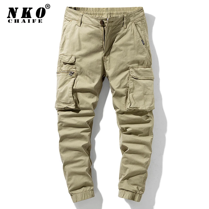 

Men's High Quality Cotton Cargo Pants 2021 New Casual Military Tactical Joggers Trousers Men Fashion Multi-Pocket Army Pants Men