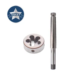 VOKET 1 Set Right hand Trapezoidal tap and Die set TR 8 10 12 14 16 X1.5 X2 X3 X4 thread Screw T R taps Threading Round Dies