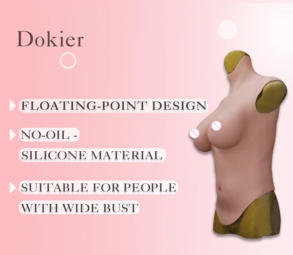 Dokier Crossdresser Realistic Silicone Breast Forms Fake Boobs Plate Enhancer Tits Shemale Transgender Drag Queen Crossdressing