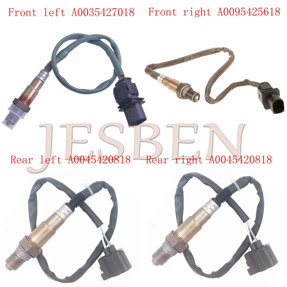 4pcs A0095425618 A0035427018 2* A0045420818 Lambda Probe Oxygen O2 Sensor Fit For MERCEDES-BENZ W204 C280 C300 4MATIC 2007-2014