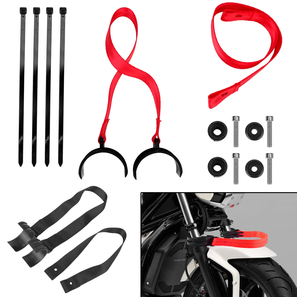 Universal Motorcycle Holding Strap Pull Sling Belt Rescue Kit Enduro Racing Pit Dirt Bike Accessories For 50-70mm Fork Pipe Seat