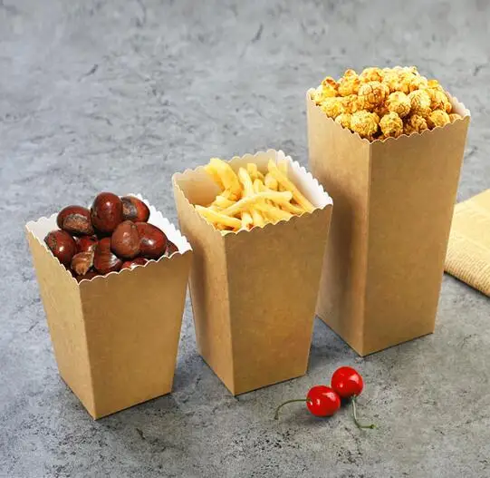 Disposable take out package chicken rice box square popcorn box