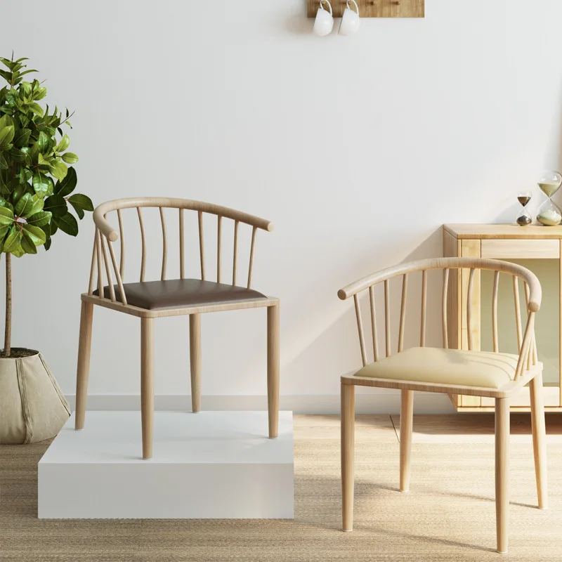 

Iron Soft Bag Dining Chair Household Simple Modern Nordic Dining Table Chair Single Chair Chair Back Stool Nordic Style