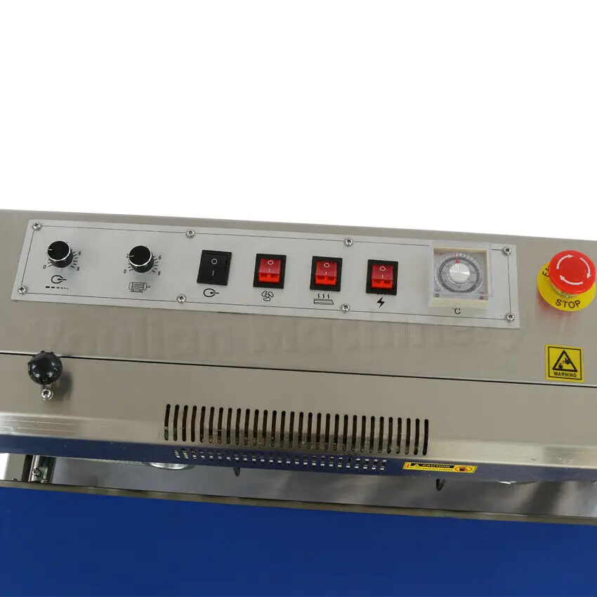 FRQM980 Brand New Continuous Band Sealer for Plastic Bags Film Sealing Heat Continuous Food Sealer