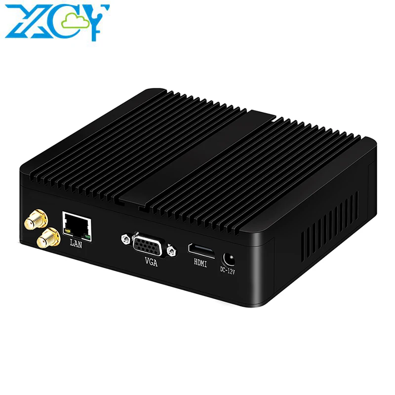 XCY-Mini PC sin ventilador, J1900 Intel Celeron, Windows 10 7, Linux, cliente Delgado, Pfsense, Micro puerto Lan, Tv, ordenador de escritorio NUC