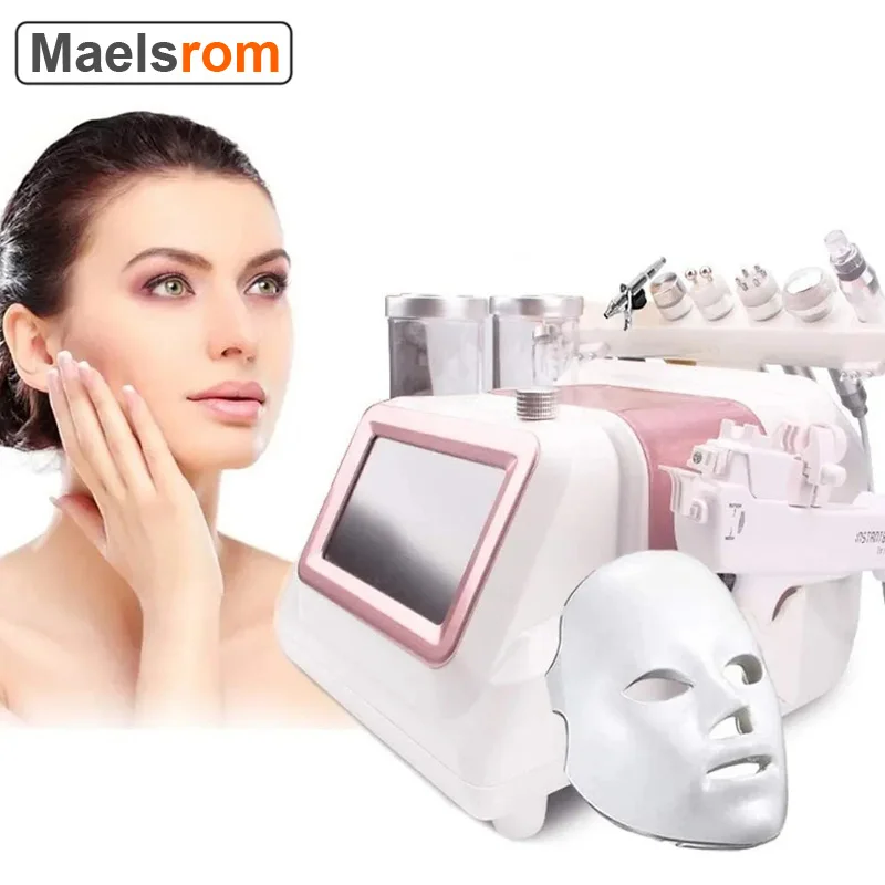 8 IN 1 Hydrogen Oxygen Bubble Facial Machine Oxygen & Water Jet Peel Photon Dermabrasion Bio-Lifting Spa