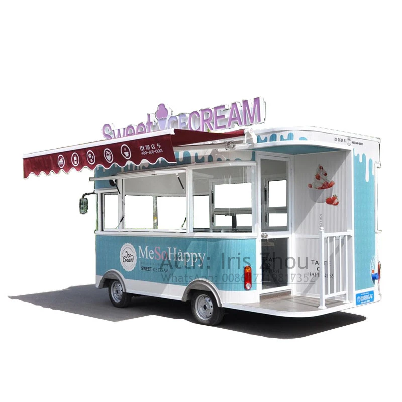 Factory Outlet Electric Food Truck Ice Cream Cart Mobile Food cart, Ice Cream Food Vehicle