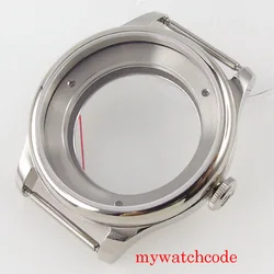 39mm Watch Case Fit MIYOTA 8215 Automatic Movement Sapphire Crystal Glass Back Wristwatch Parts