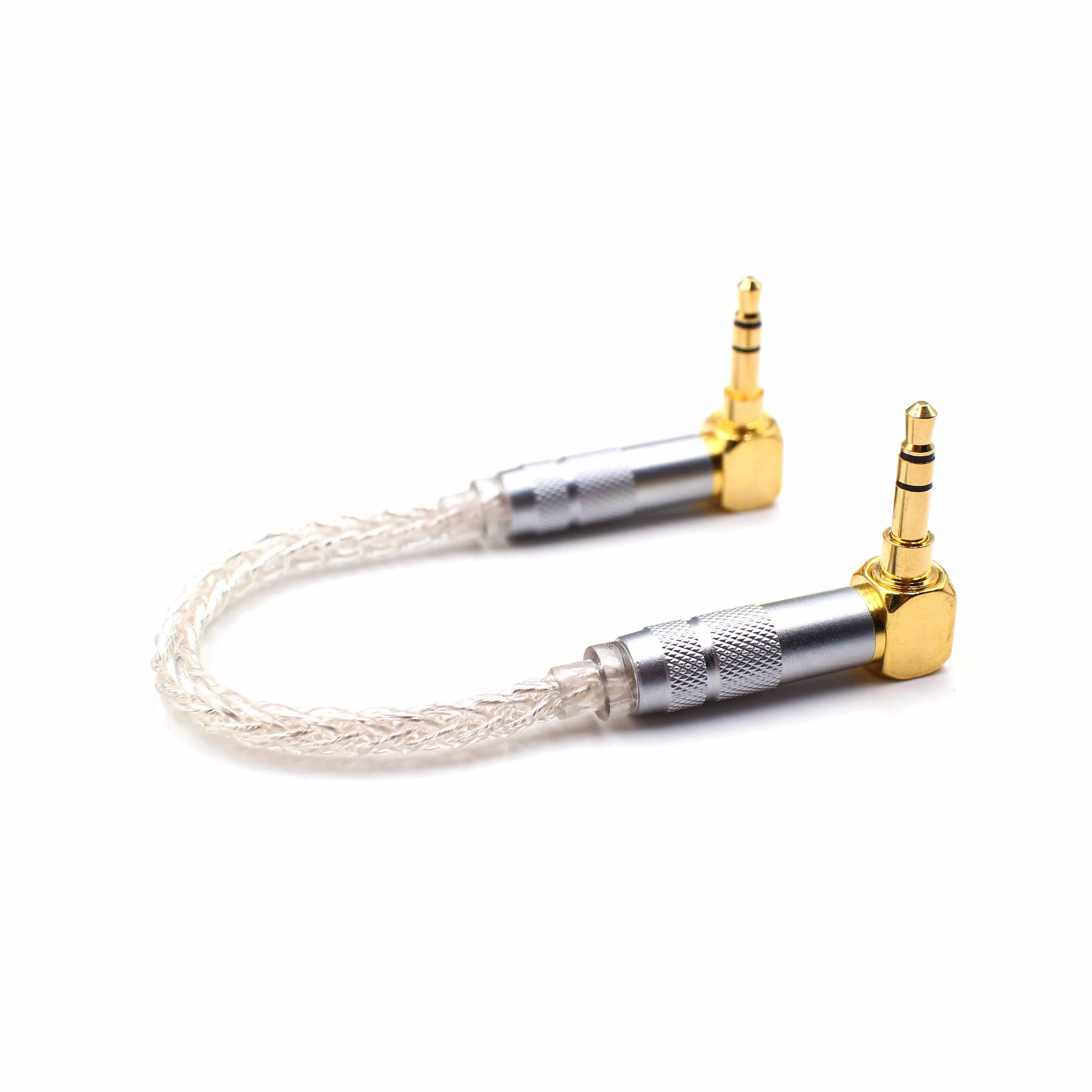 9-core Pure Silver Fever Amp Lashing Wire Vehicle-mounted AUX Cable 3.5 to 3.5 Male to Male Record Line