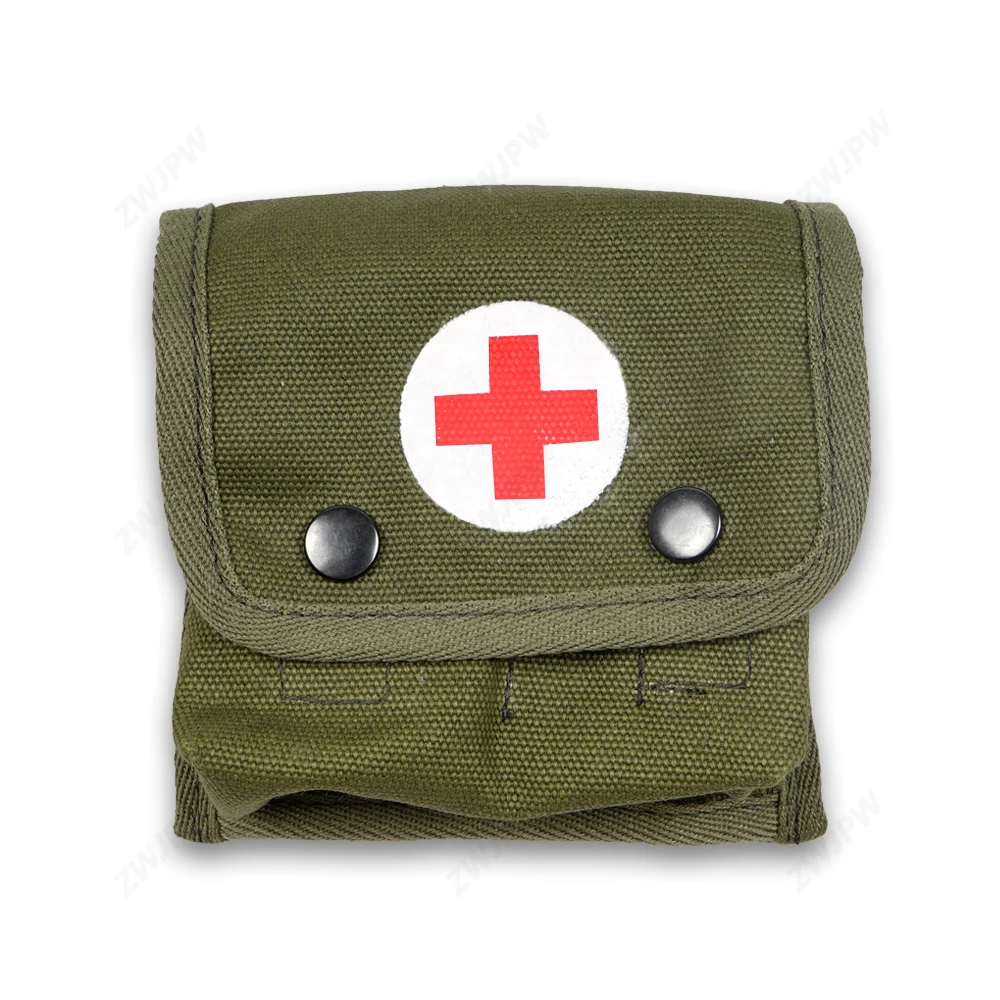 WW2 US ARMY M2 JUNGLE FIRST AID KIT POUCH OUTDOOR  FIELD FIRST-Length 12cm Width 4.5cm Height 12cm