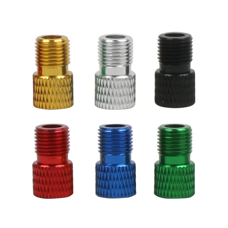 4Pcs Aluminum Alloy Bike Valve Adapter Caps Bicycle Air Nozzle Air Pump Road Racing Bike Inner Tube Tools Bicycle Accessories