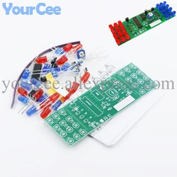 NE555 + CD4017 Red Blue Double Color Flashing Lights Kit Strobe Practice Learning DIY Electronic Suite Design