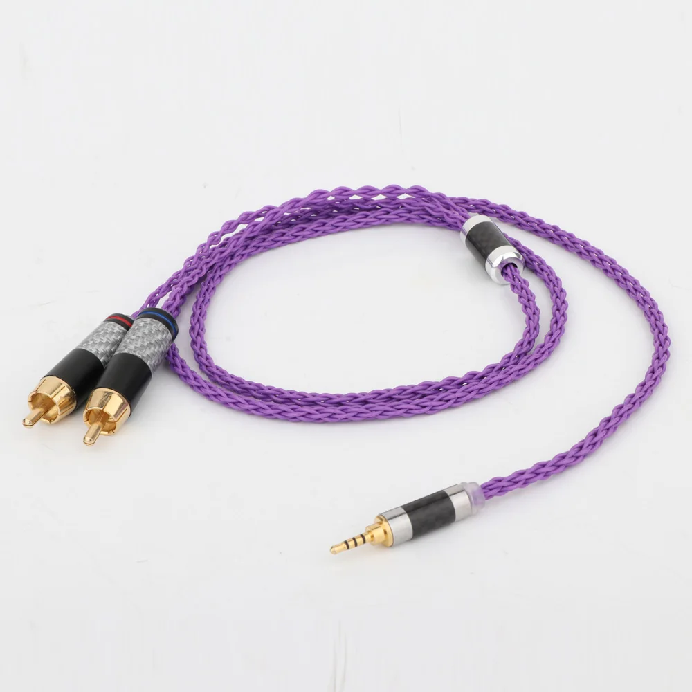 HiFi Cable With 2.5mm Trrs Male to 2RCA Compatible for Hifiman ANANDA ah-d7200 d5200 Headphones