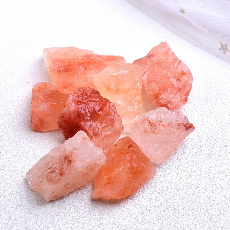 50g/100g Size 10-30mm Natural Orange salt crystal Gravel Specimen Repair Rock Mineral Healing Stone Home decor Reiki aquarium