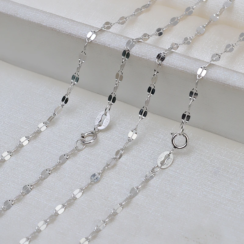 3Pcs/Lot S925 Sterling Silver Chain 16 inch /18inch For Choose Regular Chain Choker