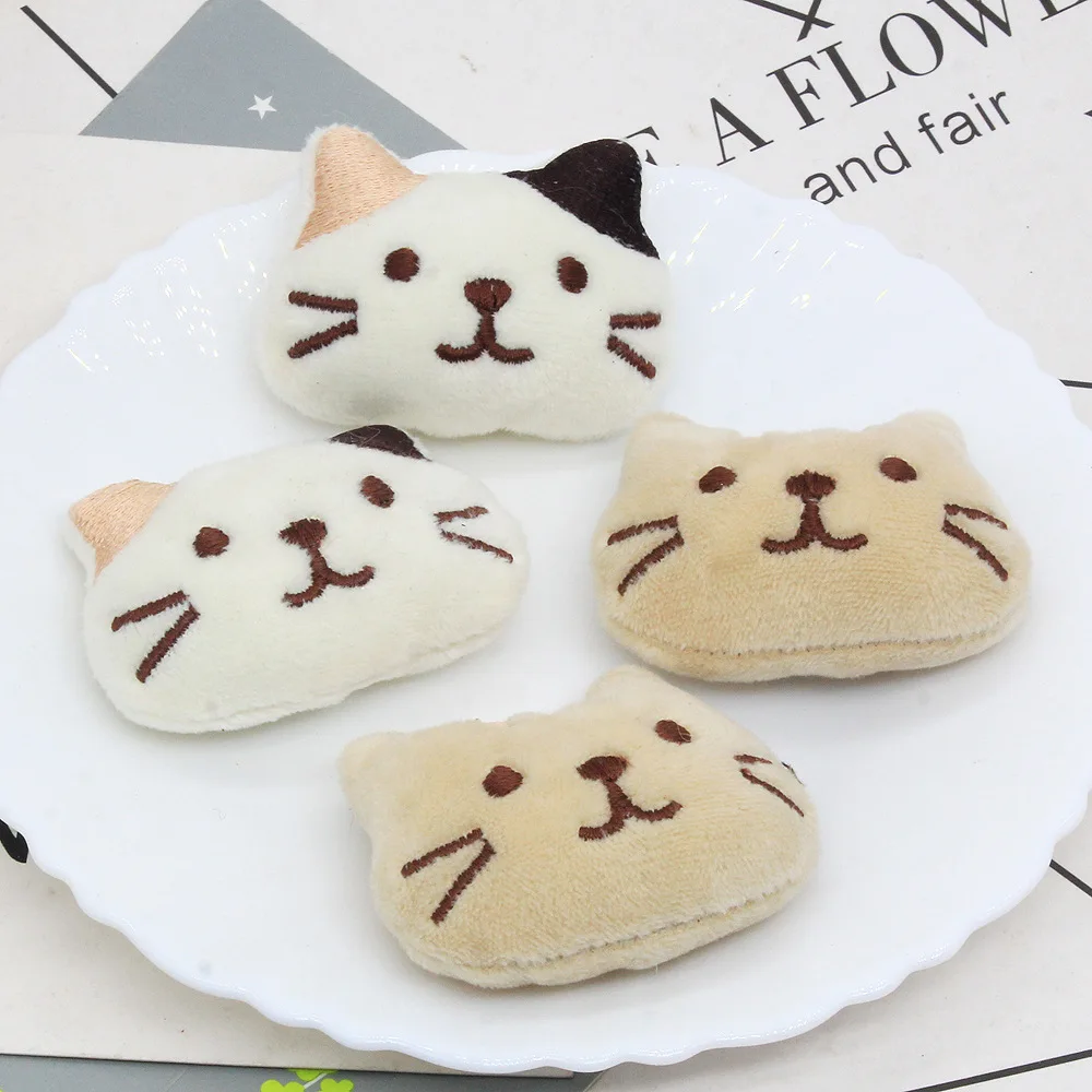 10Pcs/lot Cute little cat cartoon doll patches appliques for DIY headwear hair clip accessories shoes and socks accessories