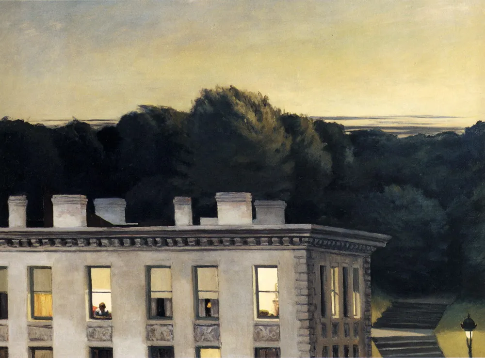 100% handmade Oil Painting reproduction on linen canvas,House At Dusk 1935 by Edward Hopper,High Quality,Free Shipping