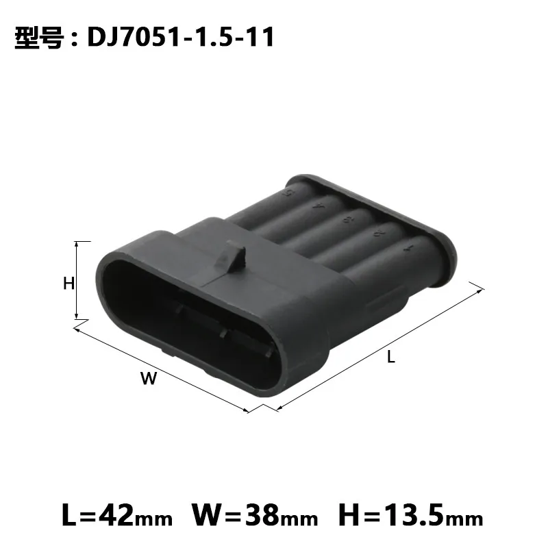 1set Dj7051-1.5-11/21 automobile waterproof connector 5p connector 282107-1 282089-1