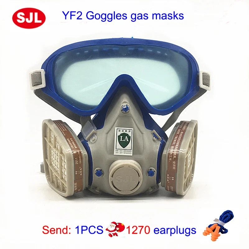 SJL YF2 respirator gas mask pesticide painting full face carbon filter mask Universal 6001/2091/2097 filter protect mask