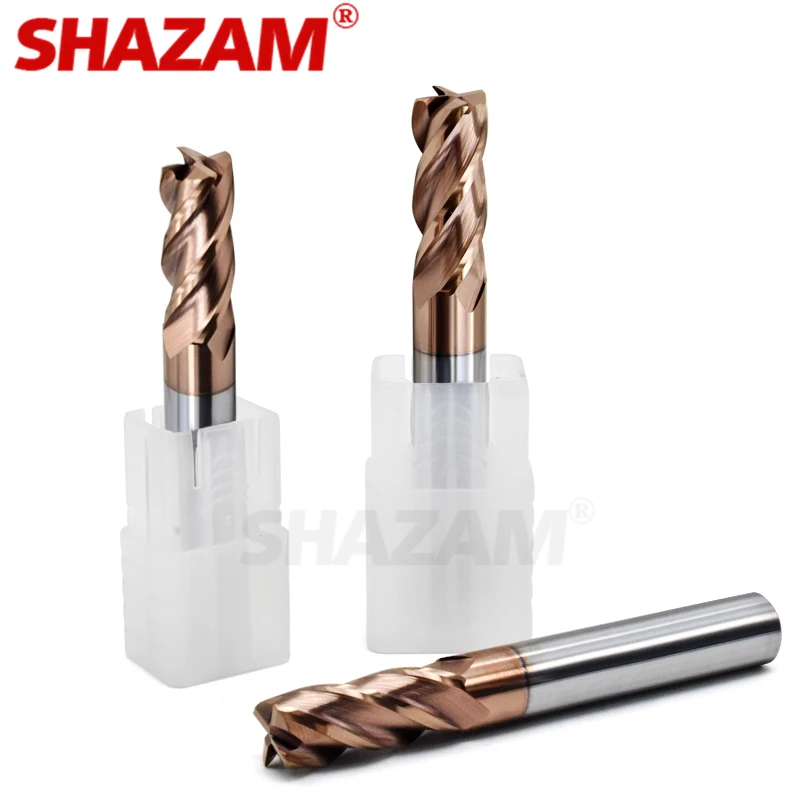 Milling Cutter Alloy Coating Tungsten Steel Tool Cnc Maching Hrc65 Corner Roughing SHAZAM Top Milling Cutter Kit Machine Endmil