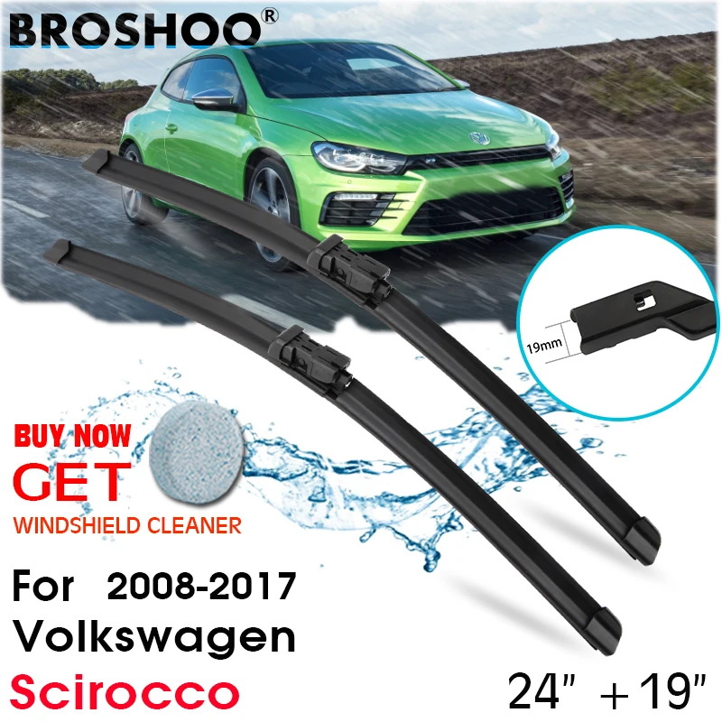 

Car Wiper Blade Front Window Windscreen Windshield Wipers Blades Arm Auto Accessories For Volkswagen Scirocco 24"+19" 2008-2017