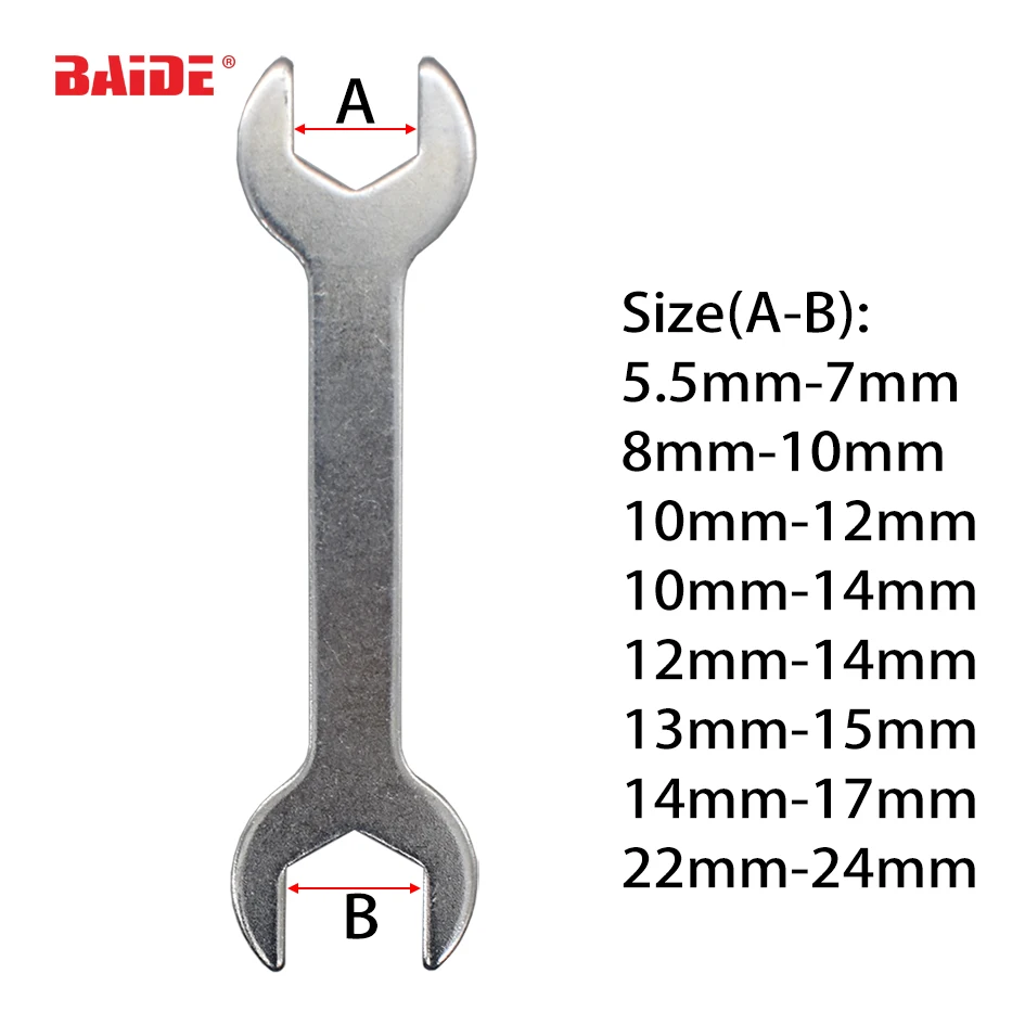

Flat Head Screw Single Open Ended Wrench Mill Collet Bicycle Tool 300pcs/lot