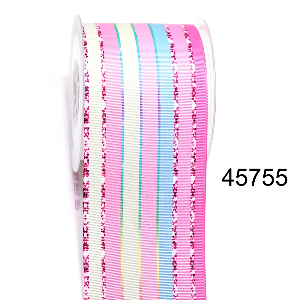 DIY Cartoon Dots And Stars Gradient Color Printed Grosgrain Ribbon For Craft Supplies Sewing Accessories 5 Yards. 43564