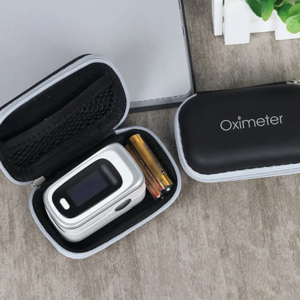 Eva Neutral Oximeter Storage Bag Protection Box Kit Monitor Bag Oximeter Cover Kit Bag Zipper Protection Bag for Finger Oximeter