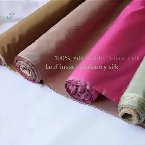 Silk yarn dyed, double Palace, gorgeous color Multicolor garment, DIY silk fabric factory outlet width:140cm  weight:23m/m