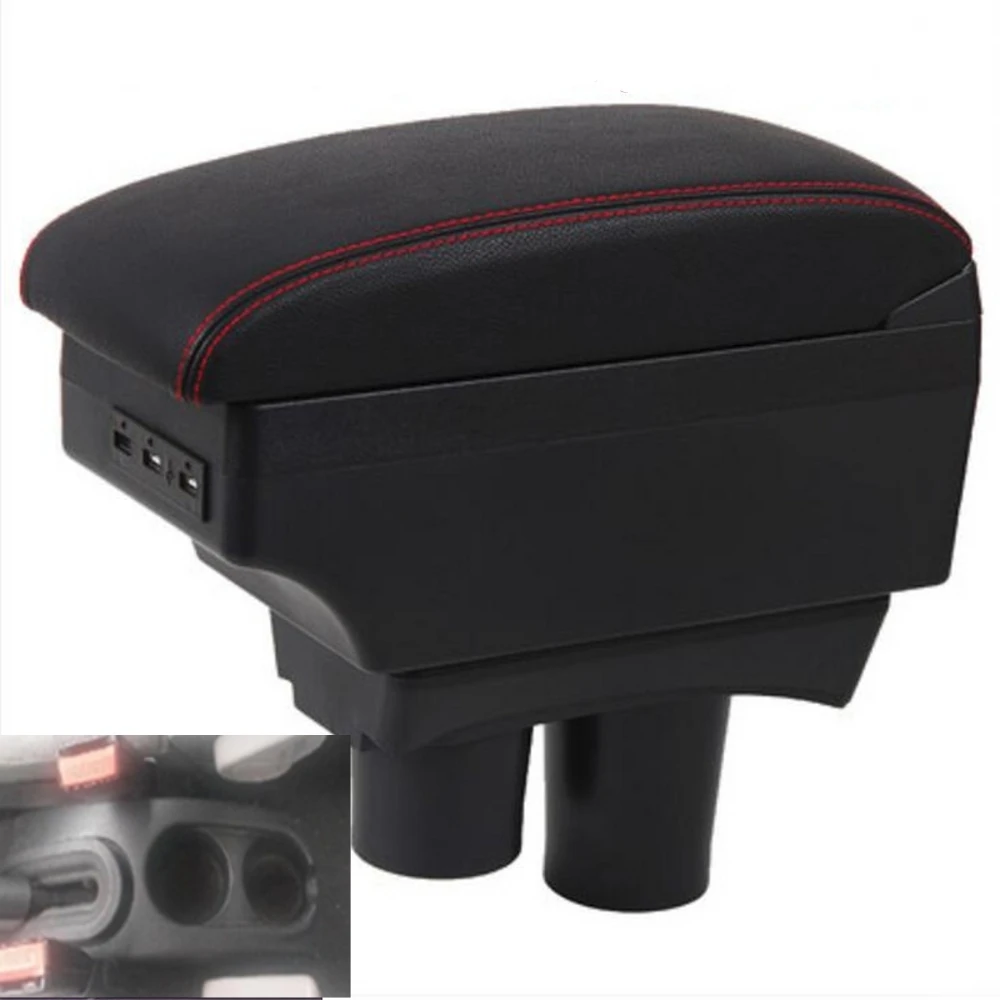 

For Citroen C2 C3 Armrest Box Car Center Console Storage Space Case Elbow Rest with Cup Holder USB Interface