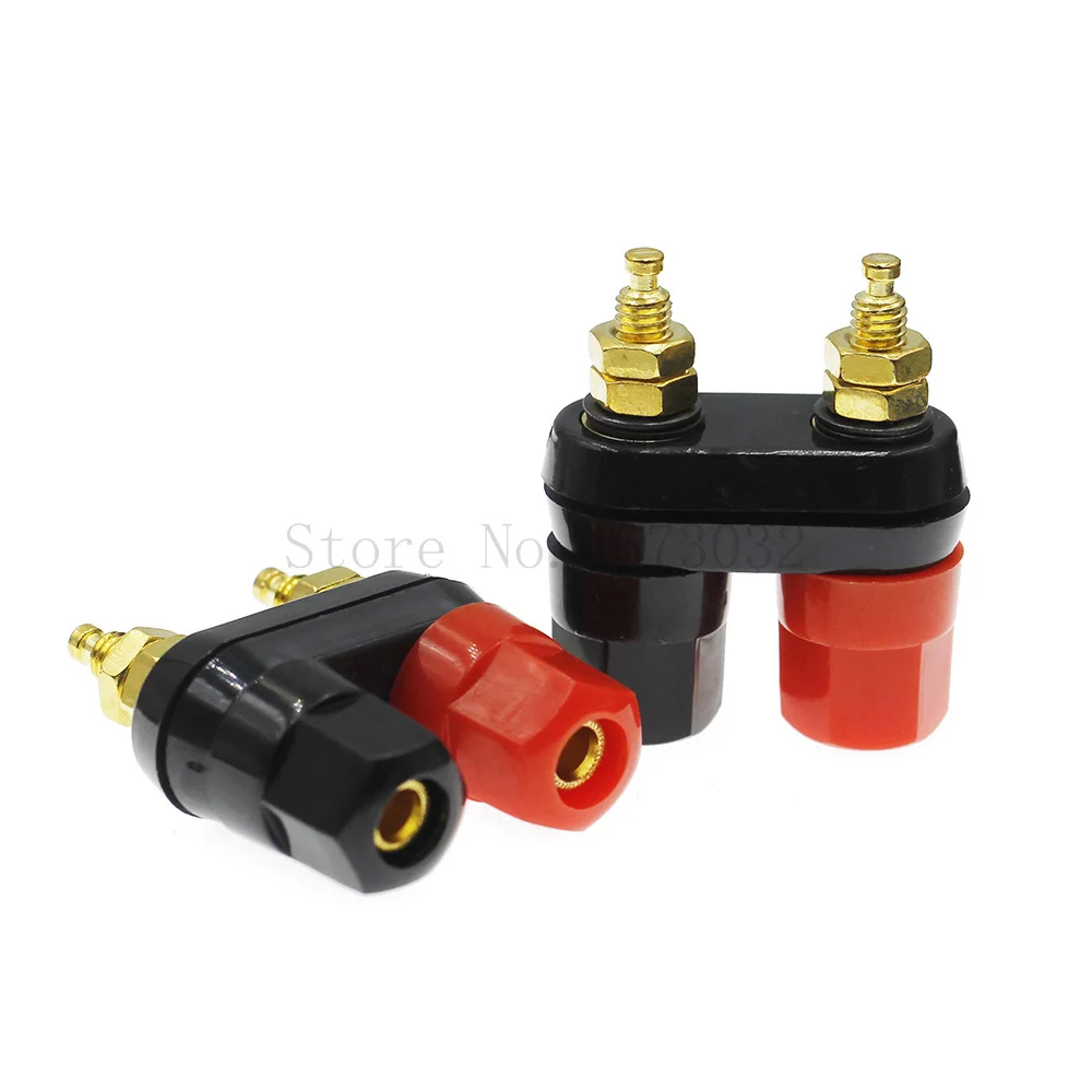 Quality Banana plugs Couple Terminals Red Black Connector Amplifier Terminal Binding Post Banana Speaker Plug Jack