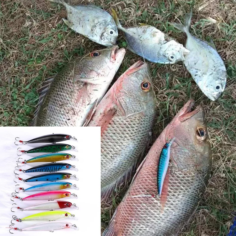 Señuelo Crankbait pececillo de pluma – Cebo duro artificial Japón - imagen 4