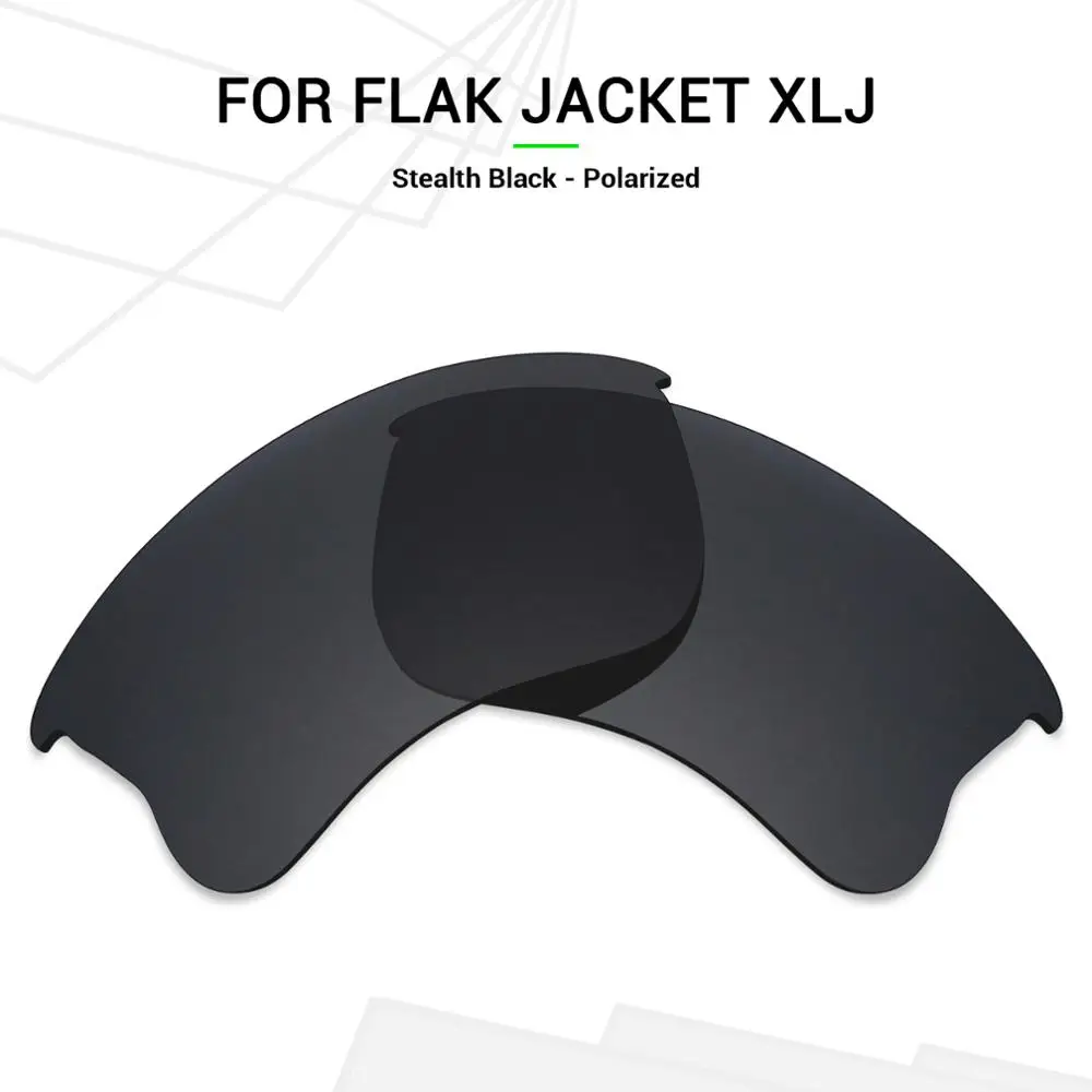 

SNARK POLARIZED Replacement Lenses for Oakley Flak Jacket XLJ Sunglasses Stealth Black