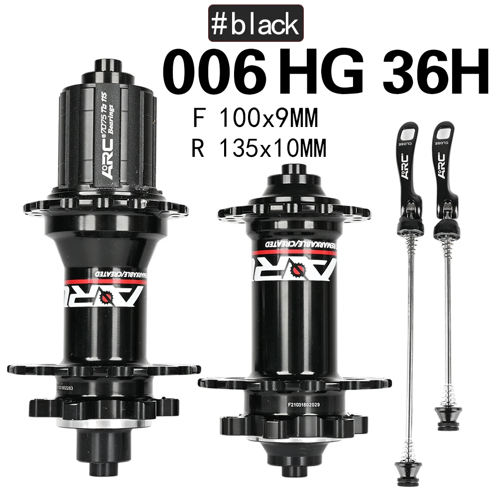 ARC 006 MTB Fahrradnabensatz Vorne Hinten 28/32/36H 120 Klicks 2+4 Gedichtete Lager HG 8-12S Scheibenbremse Schnellspanner – Detail 7