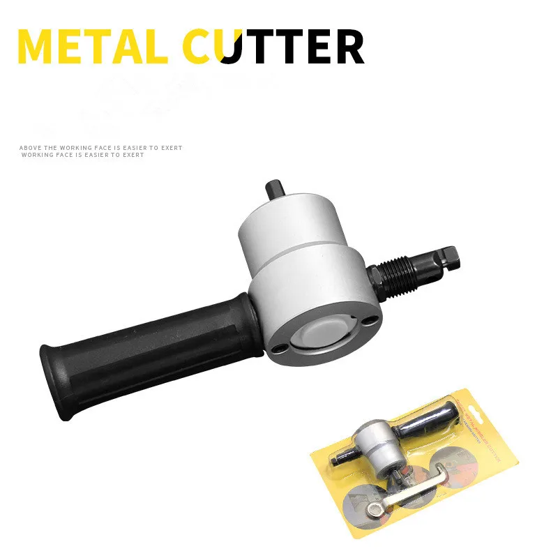 Electric metal scissors curved hole punching  shearing tool metal sheet cutter double head saw cutting machine drill cutting