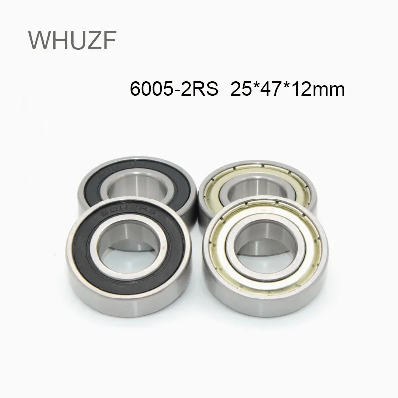 WHUZF Free Shipping 5/10pcs 6005-2RS RZ Deep Groove Ball Bearing Double Rubber Sealing Cover 6005-2RS 25*47*12mm High Quality